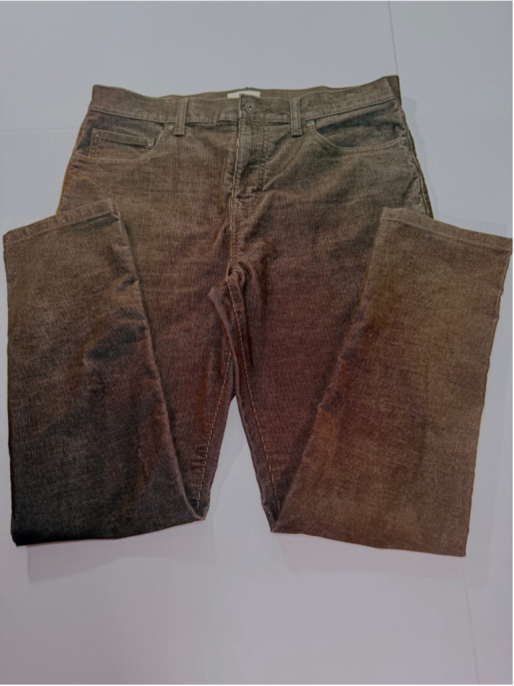 Mutual Weave Men’s 34x30 Brown Pinwale Corduroy Pants Relaxed Taper 34x30